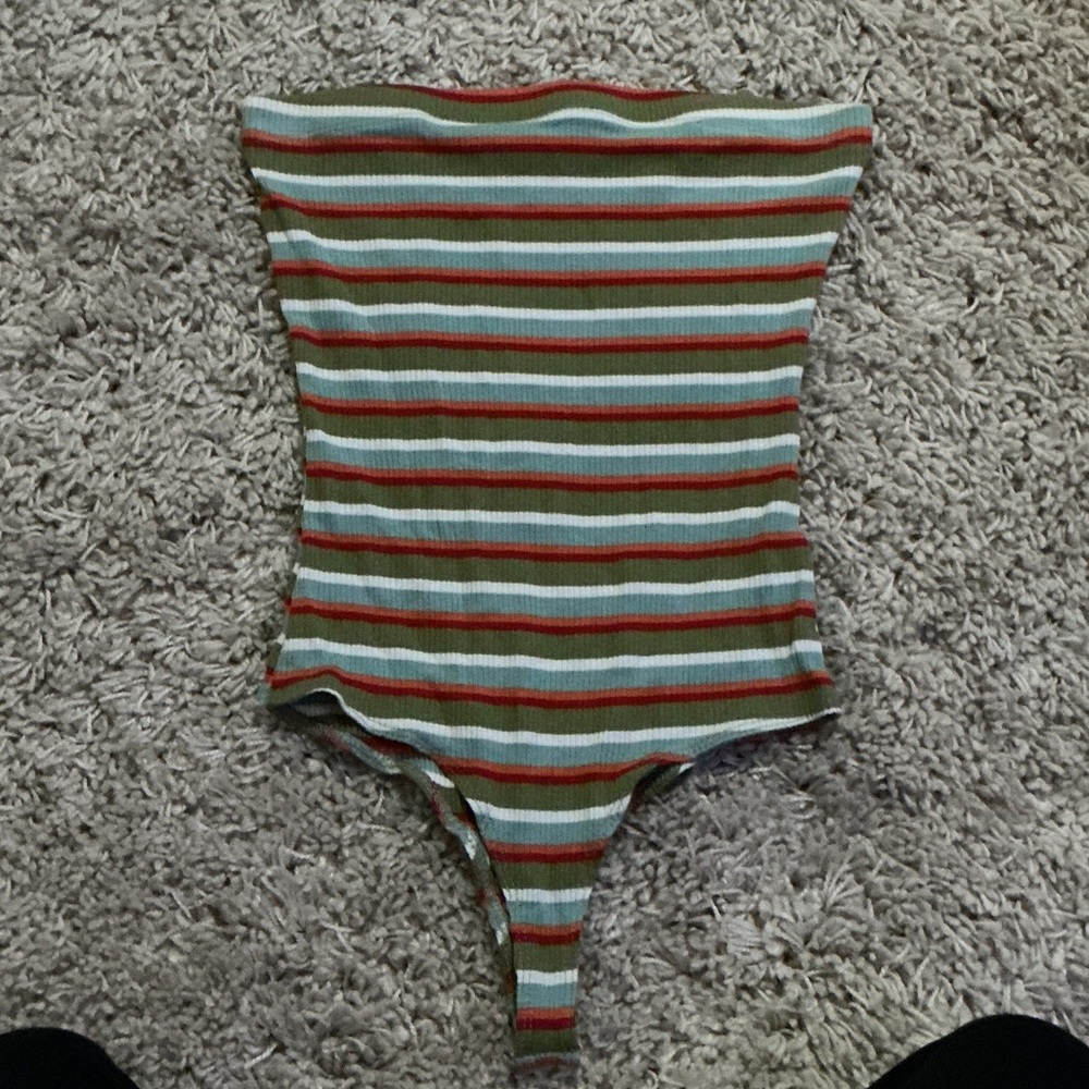 Striped womens One Piece tube top